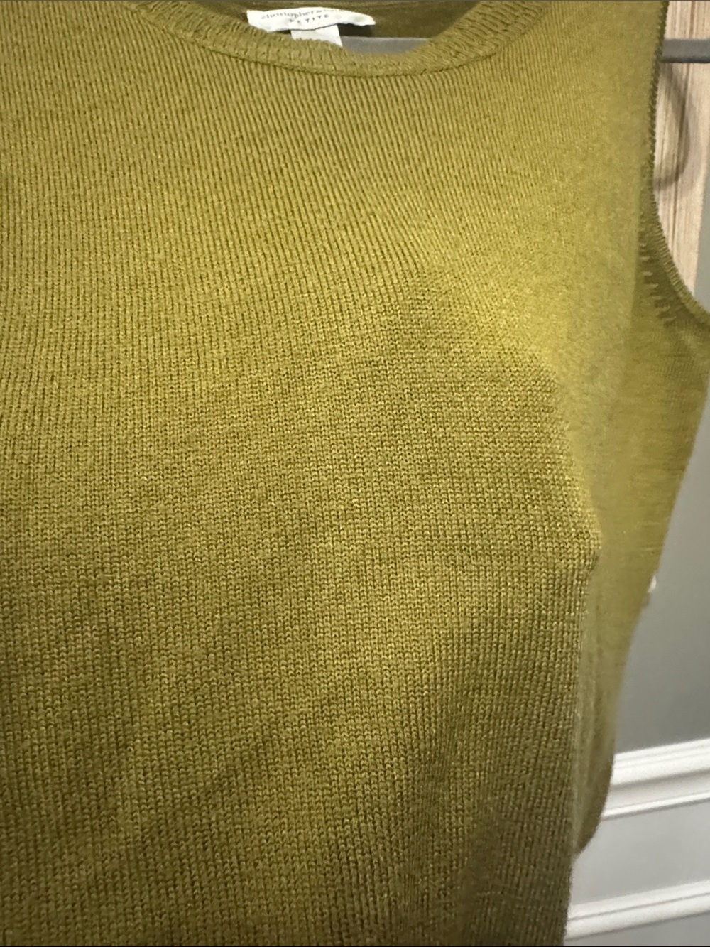 Christopher & Banks Olive Knit Sleeveless Tank - Picture 5 of 8